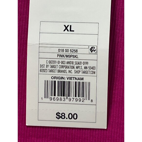 A New Day - Women's Slim Fit Short Sleeve Ribbed T-Shirt - Pink - Extra Large - Picture 11 of 15